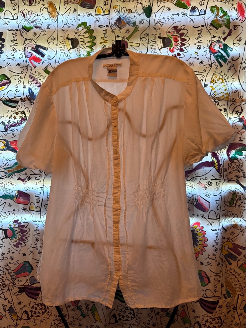 Kensie cotton/ silk blouse